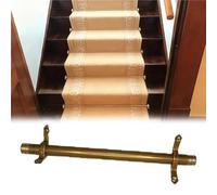 Barres de Suspension pour Tapis d'escalier, Barres de Suspension en Laiton Antique - Lot de 3 Barres de 50 cm avec Fixations pour Appartement, théâtre, Salle de Concert - Décoration d'escali