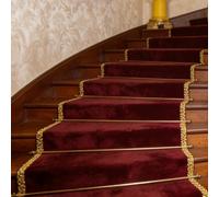 Barres de Suspension pour Tapis d'escalier, Ensemble de 7 Barres de Tension pour Tapis d'escalier, Barres décoratives Anti-Glissement pour hôtels, bibliothèques et musées, 115 cm (45")