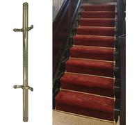 Barres de tapis d'escalier légères dorées, barres d'escalier en laiton brillant, tube de 1,6 cm de diamètre, largeurs disponibles : 20 po/28 po/32 po/36 po/38 po/40 po/46 po/4,Brass-5pcs-71cm(28in)