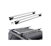 Barres De Toit 120cm En Aluminium Compatible Avec Les Rails Latéraux Surélevés