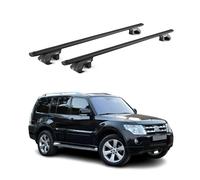 Barres de toit ABE pour Mitsubishi Pajero IV 2006-2021 3-5 P Alu Noir 2 pièces