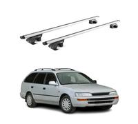 Barres de toit ABE pour Toyota Corolla Break / Verso 2000-2009 5 P Alu Gris 2x