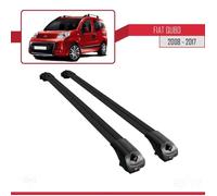 Barres De Toit - Ace-1 - Fiat Qubo 2008-2017 - Aluminium Noir - Mécanisme De Verrouillage - Charge < 300 Kg