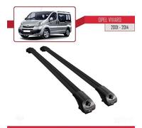 Barres De Toit - Ace-1 - Opel Vivaro 2001-2014 - Aluminium - Noir - Charge Utile < 300 Kg