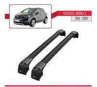 Barres De Toit - Ace-2 - Vauxhall Mokka X - Aluminium - Noir - Charge Utile 300 Kg