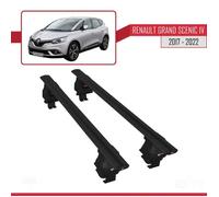 Barres De Toit - Ace-4 - Compatible Renault Grand Scenic Iv - Aluminium - Noir - Charge 300 Kg