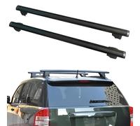 Barres de Toit Aluminium pour Jeep Compass 2005-2021, Accessoires Dédiés Voiture Transversale de Galerie, Rails Latéraux Surélevés avec Espace, Lot de 2,2005-2010
