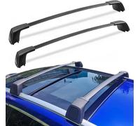 Barres de Toit Aluminium pour Volvo XC60 2013-2022 Voiture Transversale de Galerie Rails Latéraux Surélevés avec Espace Lot de 2,2018-2022