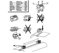Barres de toit Aurilis Trek compatibles avec Lancia Zeta 95-02 compatibles avec Peugeot 806 94-02 Alu