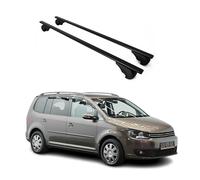 Barres de toit Barres de toit compatibles avec VW Touran I 2003-2015 Noir 2 pièces