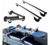 Barres de toit Beamar + porte-skis Iceberg pour Mercedes E SW à partir de | BEAMAR 120 cm + porte-skis Iceberg pour 4 paires de skis ou 2 snowboards, voiture avec rampe basse
