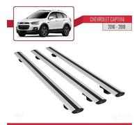 Barres De Toit - Chevrolet - Captiva 2016-2018 - Basic Modèle - Aluminium - 3 Pièces - Gris