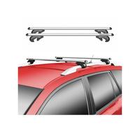 Barres de Toit Compatible avec VW Polo 9N3 Cross 2006-2009 90kg TÜV Aluminium Gris 2tlg