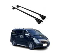 Barres de toit compatibles avec Hyundai H-1 Travel/Starex 2007-2023 Noir 2 pièces