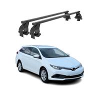 Barres de toit compatibles avec Volvo V50 2004-2013 Barres transversales Noir