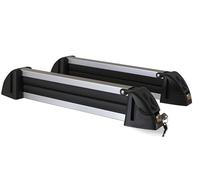 Barres de toit CRV120A + porte-skis / porte-skis en aluminium - 4 paires de skis compatibles avec Dacia Sandero Stepway II à partir de 2013