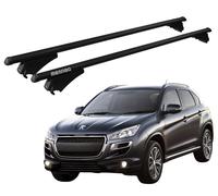 Barres de Toit De Toit XL Pour Peugeot 4008 De 2010-2013 MENABO Aluminium Noir