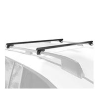 Barres de toit de voiture HOMCOM transversales porte-bagage verrouillables 2 clés fournies alliage d'aluminium 135x5,5x7cm noir
