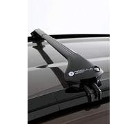 Barres de toit en aluminium pour voiture avec railing fermé (Noir)