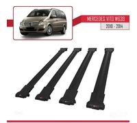 Barres De Toit - Fly - Compatible Mercedes Vito W639 - 4 Barres - Aluminium - Noir