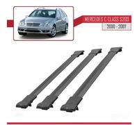 Barres De Toit - Fly - Modèle Railing - Compatible Mercedes C Class - 3 Barres - Noir
