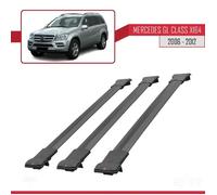 Barres De Toit - Fly - Modèle Railing - Compatible Mercedes Gl Class - 3 Barres - Noir