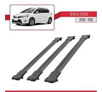 Barres De Toit - Fly - Modèle Railing - Compatible Toyota Verso 2009-2018 - 3 Barres - Noir