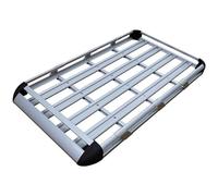 Barres de Toit, Galerie de Toit, Barre de Toit Universelle en Aluminium avec Barres Transversales, Robustesse, Conception Anti-Vieillissement et Antivol avec Serrure,Silver-with Lock 130cm