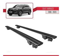 Barres De Toit - Hook - Compatible Seat Tarraco 2019-2023 - Aluminium - Noir - Verrouillable