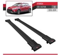 Barres de Toit - Hyundai i20 ACTIVE 2015-2023 - Noir - Compatible avec porte-vélos et coffre de toit
