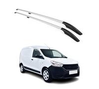 Barres de Toit longitudinales Compatible avec Dacia Dokker 2012-2021 Aluminium Gris 2Pcs