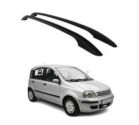 Barres de Toit longitudinales pour Fiat Panda 2004-2012 Aluminium Noir 2 Pcs