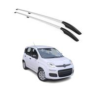 Barres de Toit longitudinales pour Fiat Panda 2012-2025 Aluminium Gris
