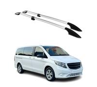 Barres de toit longitudinales pour Mercedes Vito 2003-2023 L2 Aluminium Gris