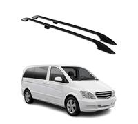 Barres de Toit longitudinales pour Mercedes Vito W639 W447 2003 à 2023 Empattement Court L1, en Aluminium Noir