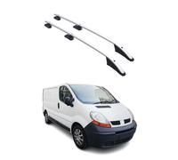 Barres de toit longitudinales pour Opel Vivaro A 2001-2014 L1 Aluminium Gris