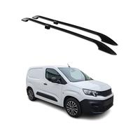 Barres de toit longitudinales pour Peugeot Partner 2018-2025 L1 Alu Noir 2x