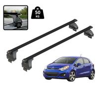 Barres de toit Nordrive Pour Kia Rio 5 Portes 2011-2017 Acier Noires 120 cm