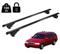 Barres de toit Nordrive Pour Mercedes Sw (S202) 1996-2001 120 cm Noir