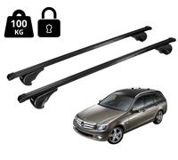 Barres De Toit Nordrive Pour Mercedes Sw (S204) 2008-2014 120 cm Noir