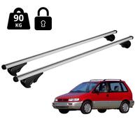 Barres de toit Nordrive Pour Mitsubishi Space Runner 1991-2001 Noir 120 cm Acier