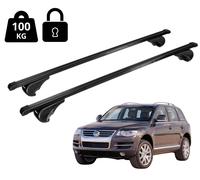 Barres De Toit Nordrive Pour VW Touareg (7L) 2003-2010 120 Cm Noir