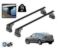 Barres de toit Portatutto Nordrive Pour Mazda 3 4 Portes 2004-2010, Acier Noir
