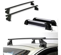 Barres de toit + porte-skis 4 paires de skis ou 2 snowboards pour VOLKSWAGEN GOLF VII (5G) 5 portes de 2012 à 2019 avec toit standard