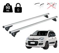 Barres De Toit Pour FIAT Panda Van (312) 2013- Porte-Bagages Argent 120 cm 90 kg