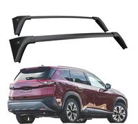 Barres De Toit pour Nissan X-Trail T33 2020 2021 2022 2023 2024, Voiture Porte Bagages Aluminium Galerie Toit, Paire dédiées antivol Barres Noires Noir Argent,Black