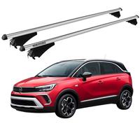 Barres de Toit Pour Opel Crossland De 2020- Avec Système Antivol MENABO Argent