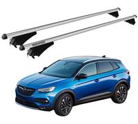 Barres De Toit Pour Opel Grandland X Depuis 2017 Avec Antivol Menabo Argent