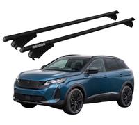 Barres de Toit Pour Peugeot 3008 2021- MENABO Aluminium Noir Balustrade Basses