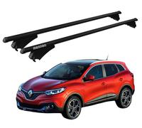 Barres de toit Pour Renault Kadjar De 2015- MENABO Aluminium Noir Balustrade